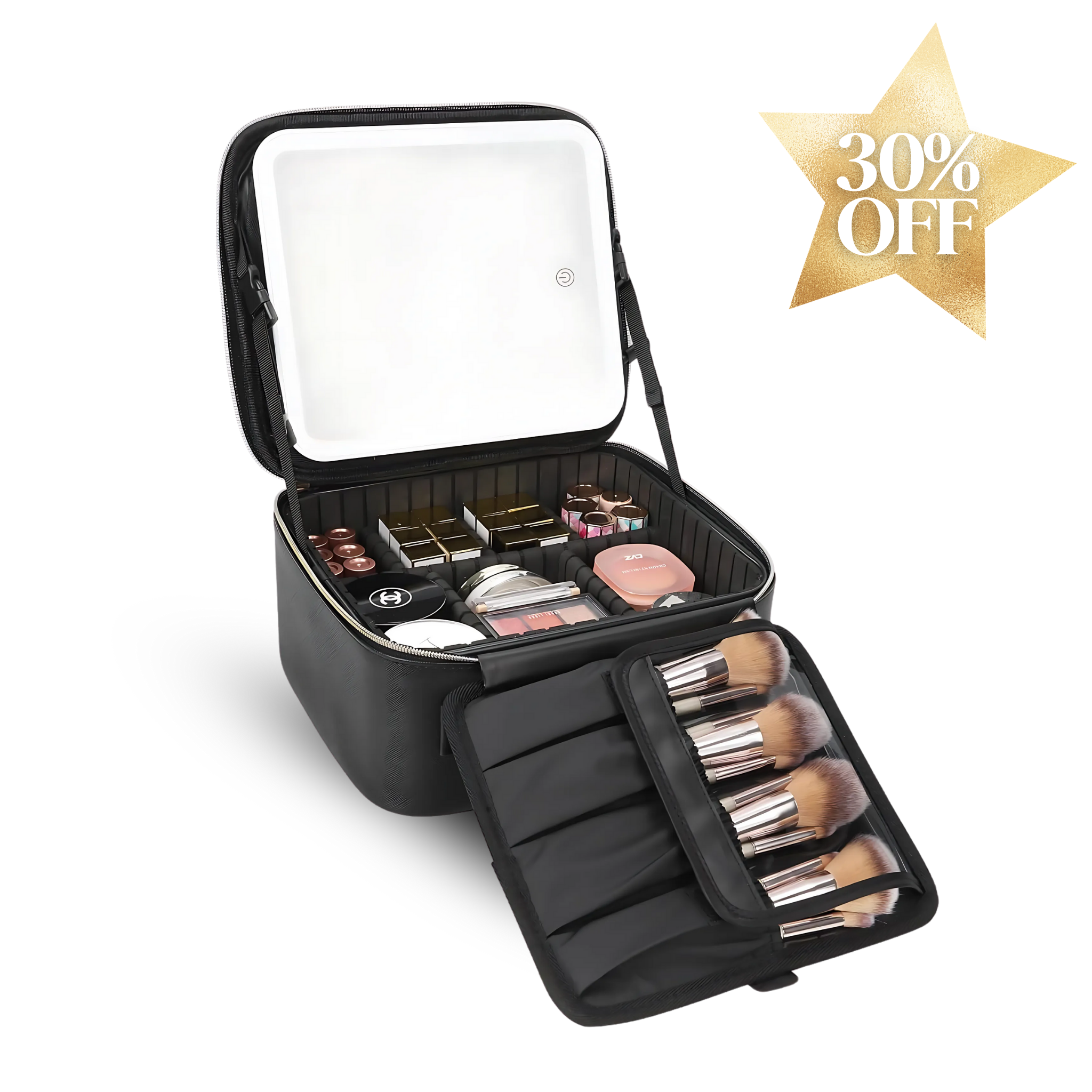 Lighted Makeup Case with Mirror