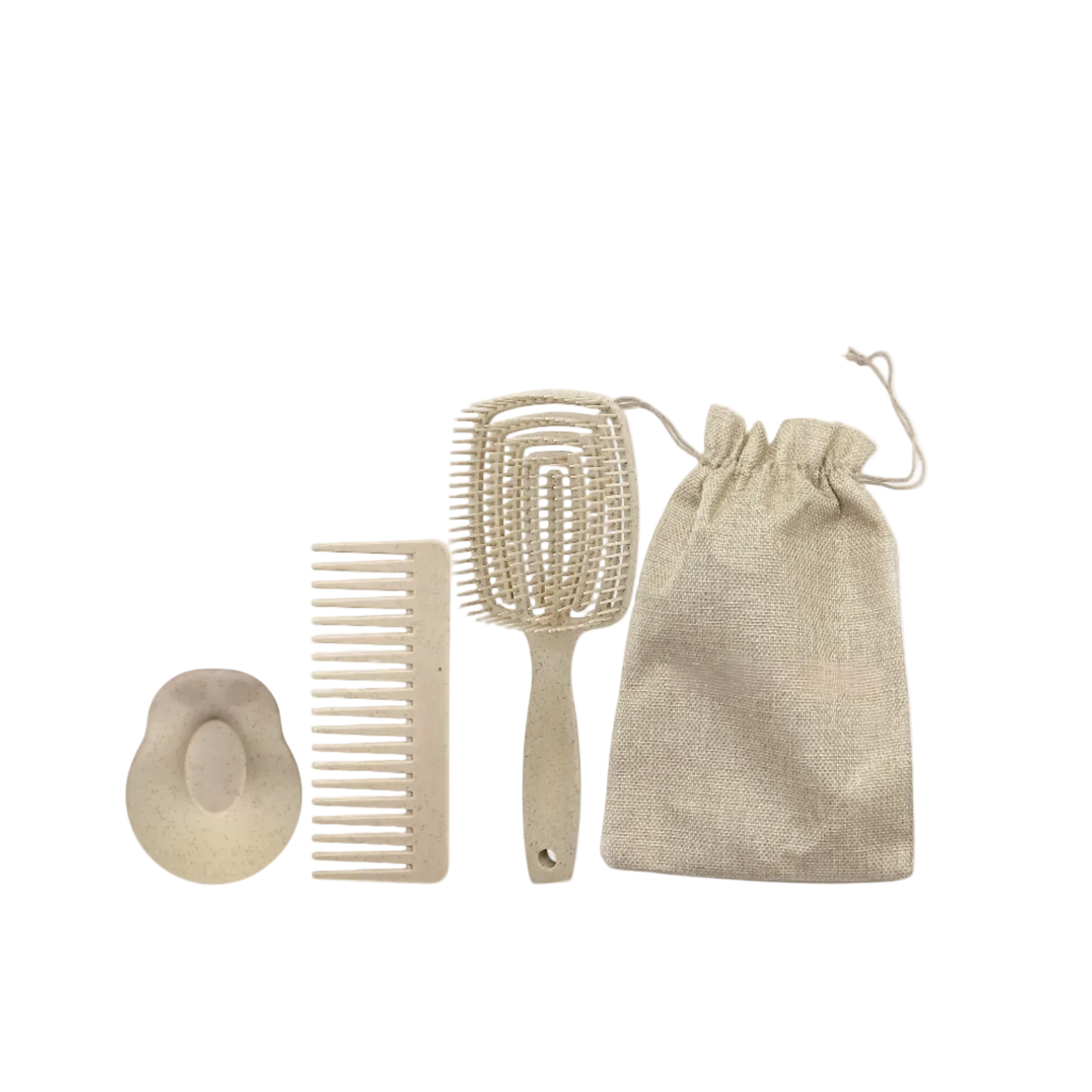 CosmoGloⓇ Hair Brush Kit with multiple brushes for styling and detangling, displayed on a white background.