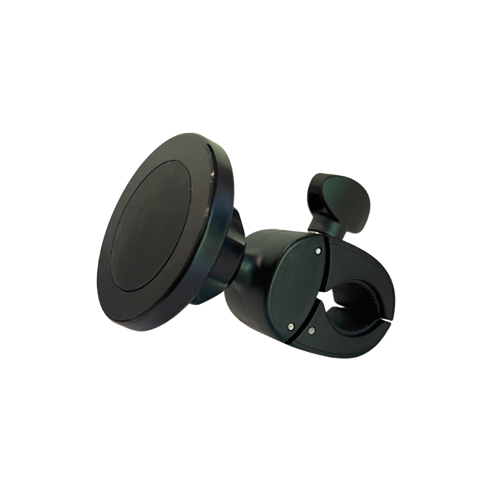 CosmoGloⓇ magnetic phone holder clamp attached to car air vent for secure smartphone mounting.
