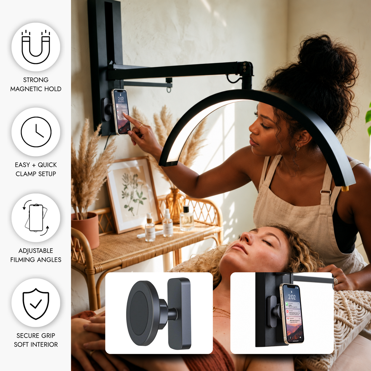 Wall Light Magnetic Phone Holder