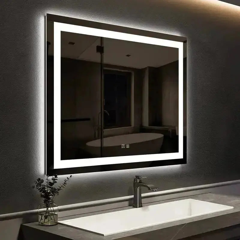 Compact Center Glow LED Bathroom Mirror - CosmoGloⓇ