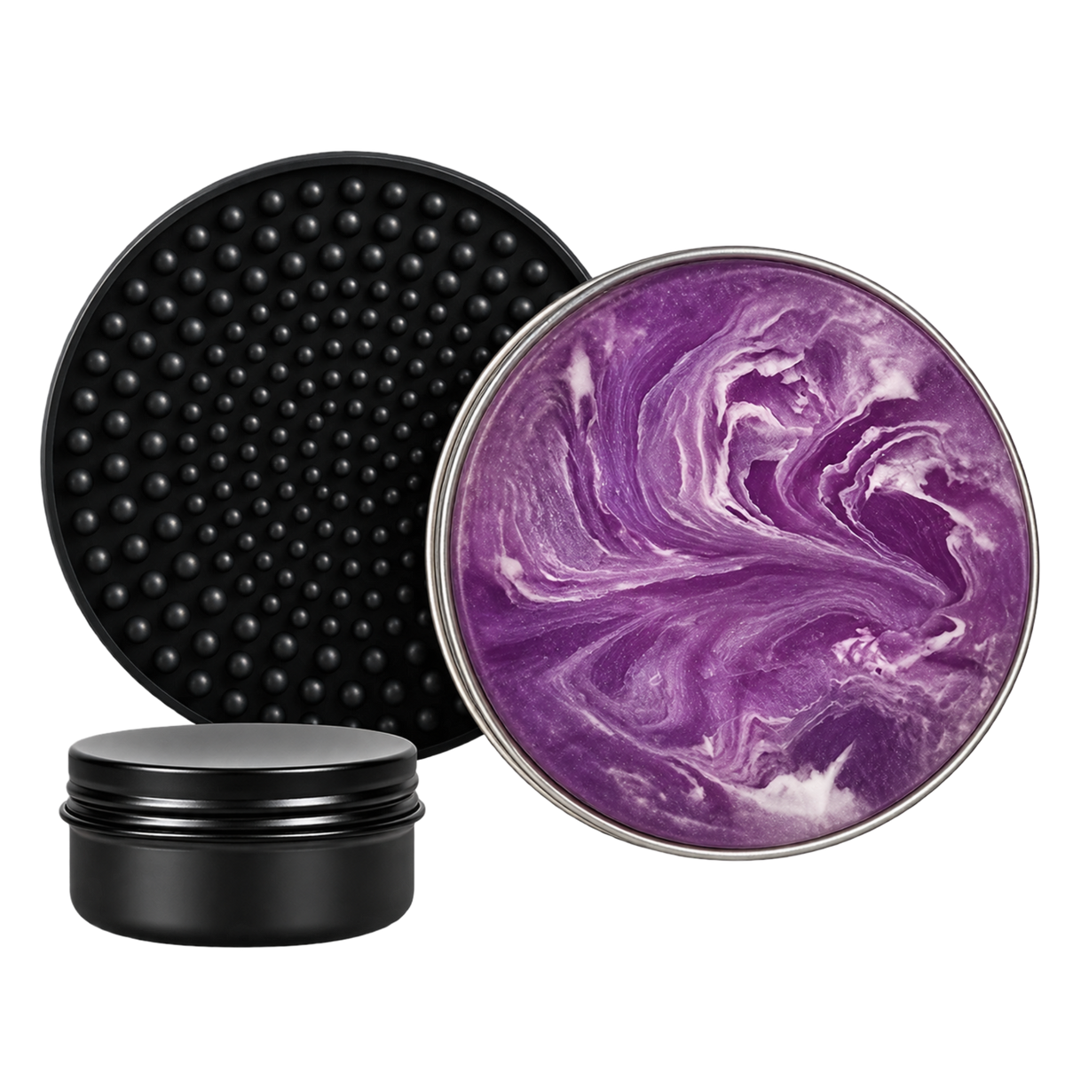 CosmoGlo | Solid Brush & Sponge Cleanser with Silicone Scrubber