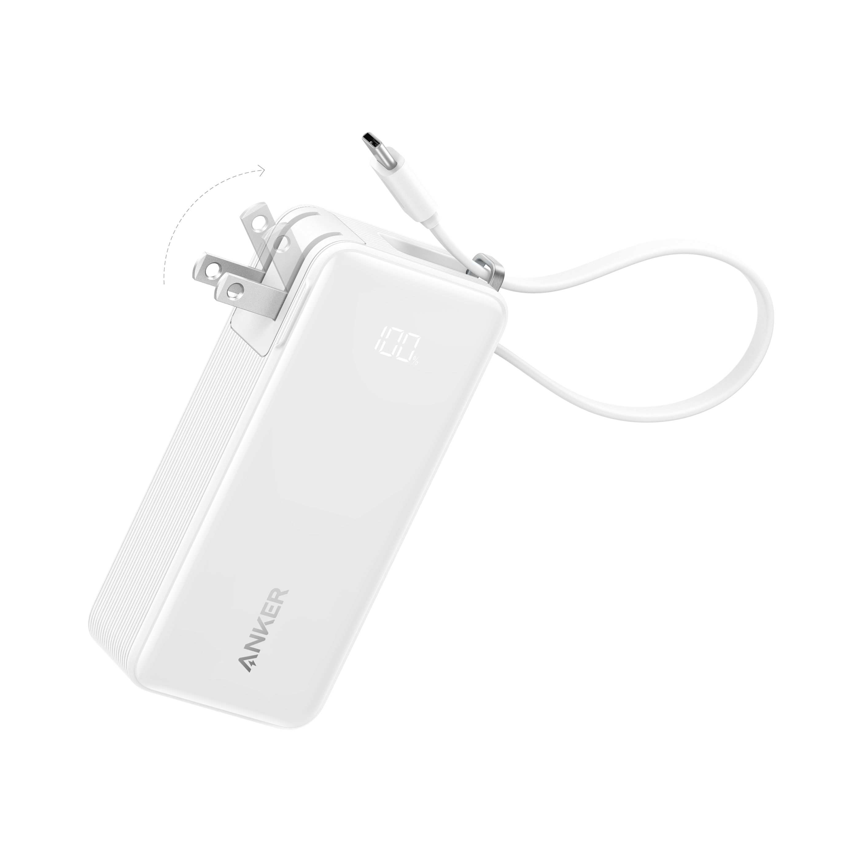 Anker Power Bank (10K, Fusion, Built-In Cable) - CosmoGloⓇ