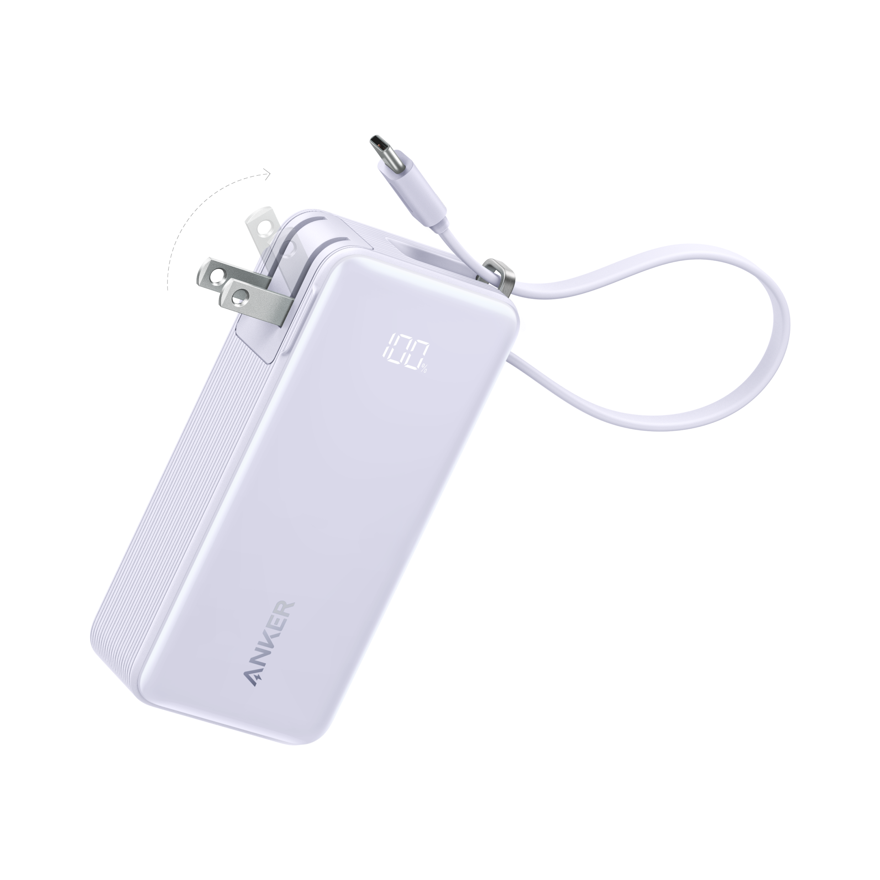 Anker Power Bank (10K, Fusion, Built-In Cable) - CosmoGloⓇ