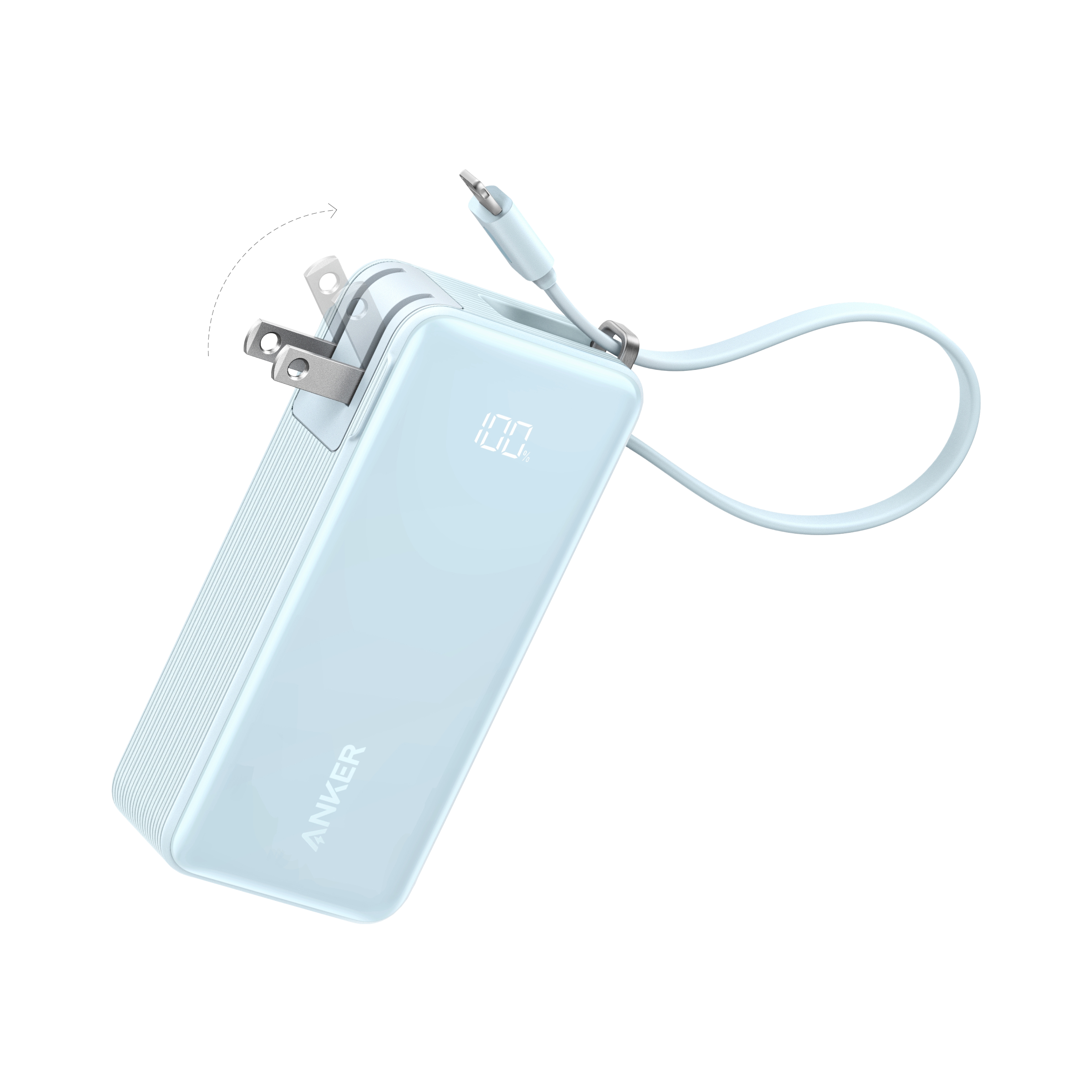 Anker Power Bank (10K, Fusion, Built-In Cable) - CosmoGloⓇ