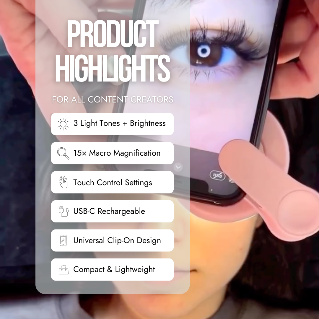 CosmoGlo Mini Ring Light Macro Lens - CosmoGloⓇ