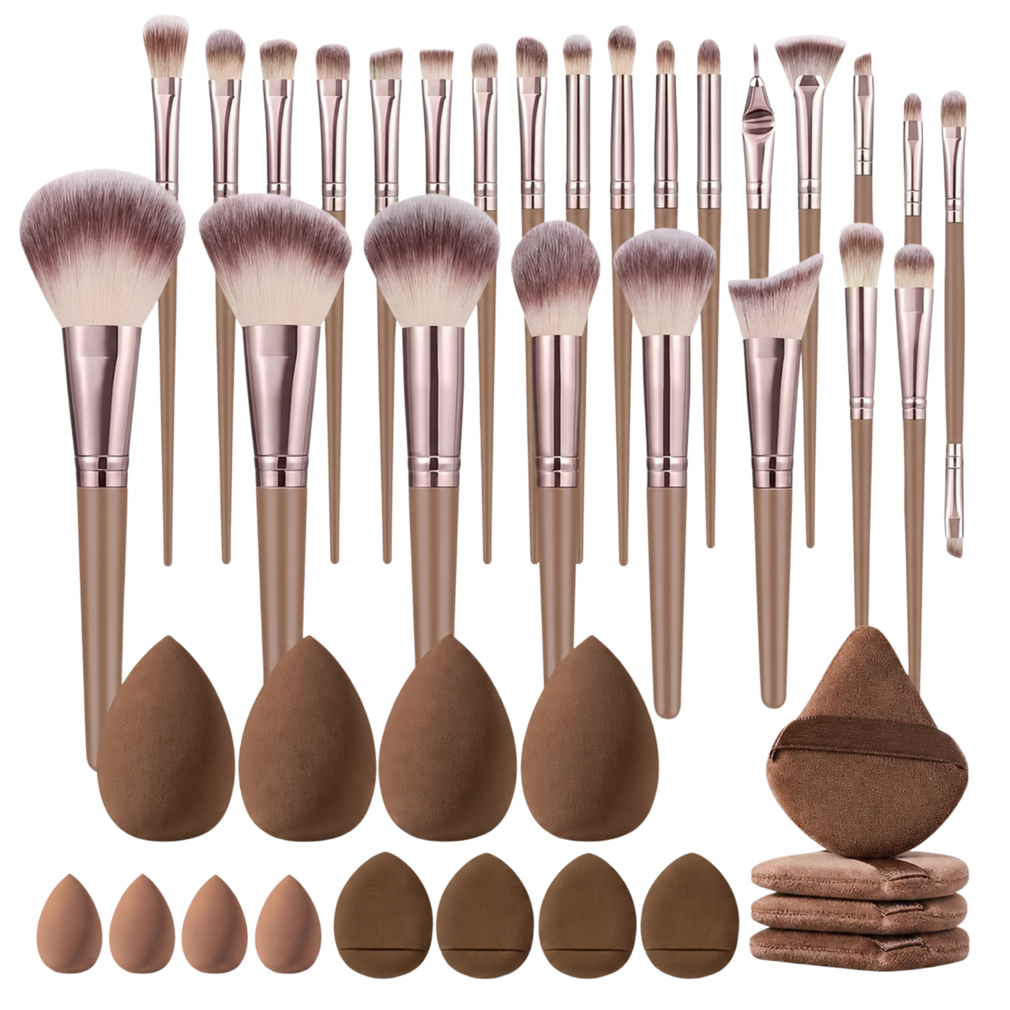 41-Piece Makeup Brush & Beauty Sponge Set