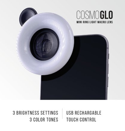 CosmoGlo Mini Ring Light Macro Lens - The CosmoGloAccessories