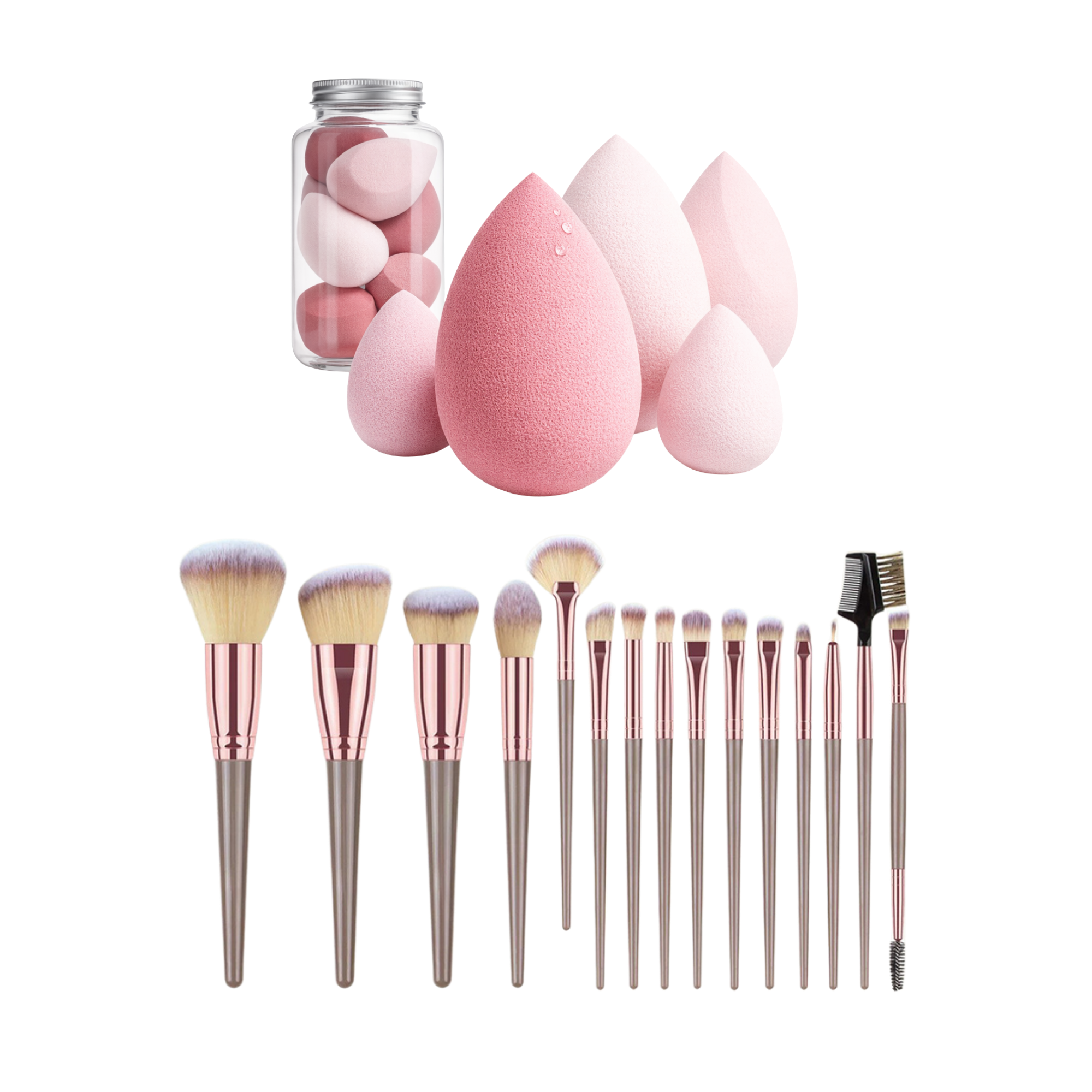 CosmoGlo Makeup Brush & Beauty Sponge Bundle
