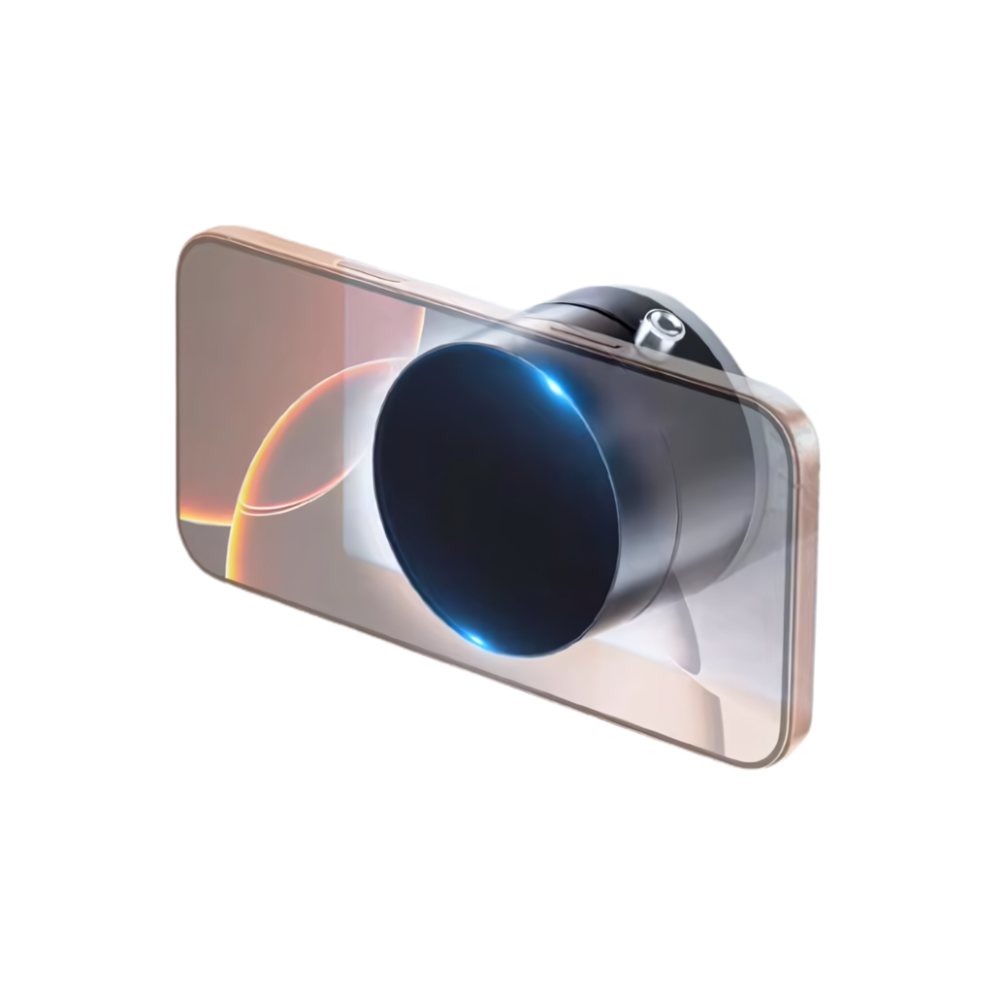 phone on vacuum suction cup holder for creating content