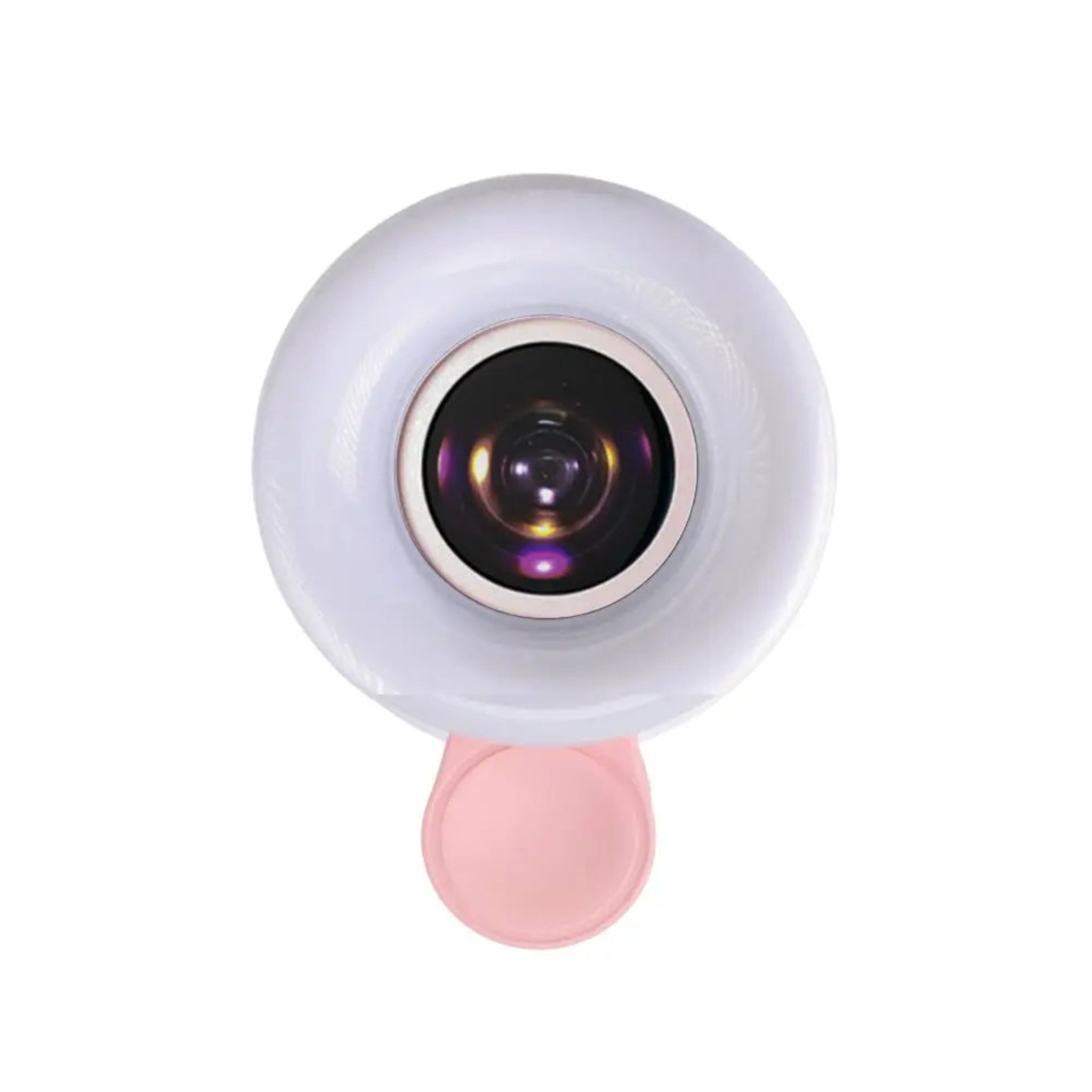 Black CosmoGlo Mini Ring Light Macro Lens accessory for close-up photography, compact and versatile for smartphone or camera use.