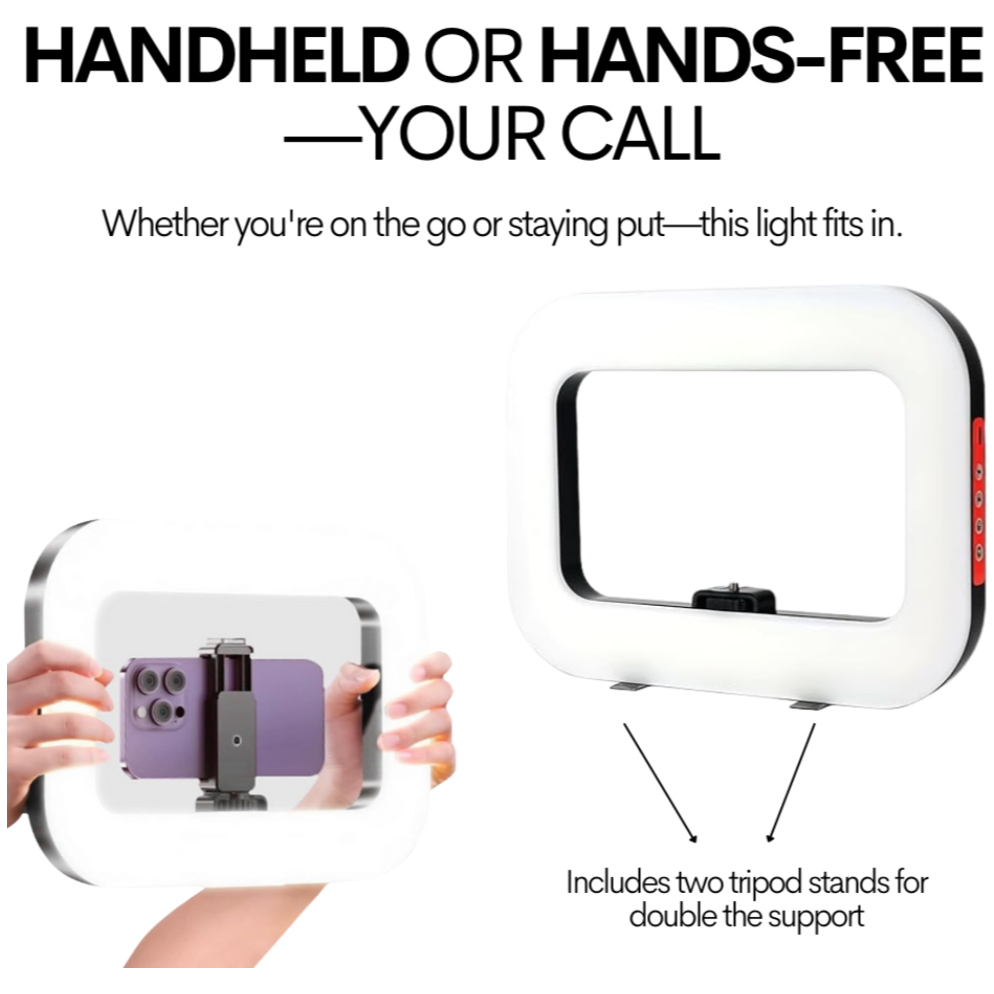 The CosmoGlo LED Content Frame accessory with illuminated border, designed for modern digital displays and creative installations.