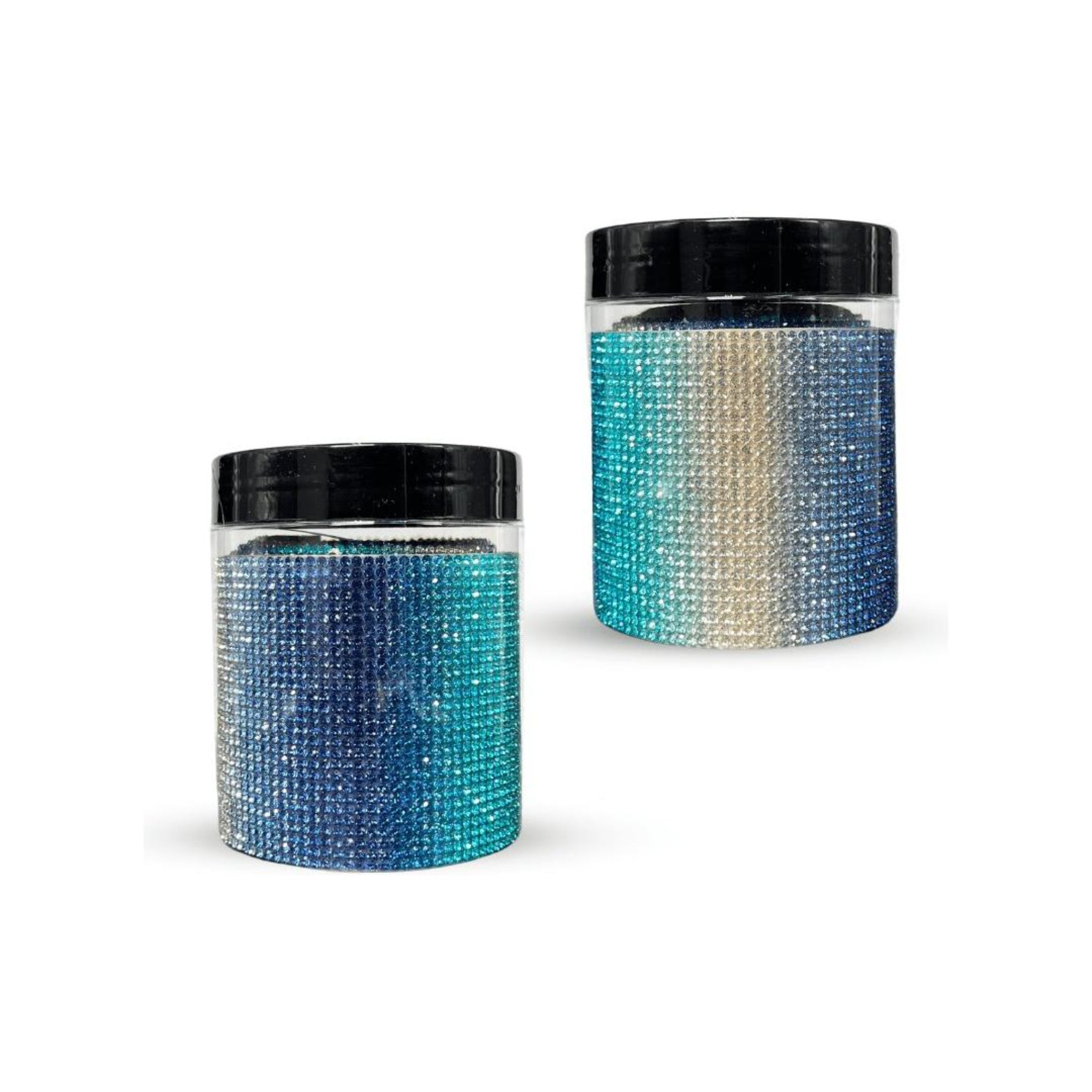 CosmoGlo Halo Accent Gems - Rhinestone, diamond, self stick, non damaging halo accent. Blue ocean wave.