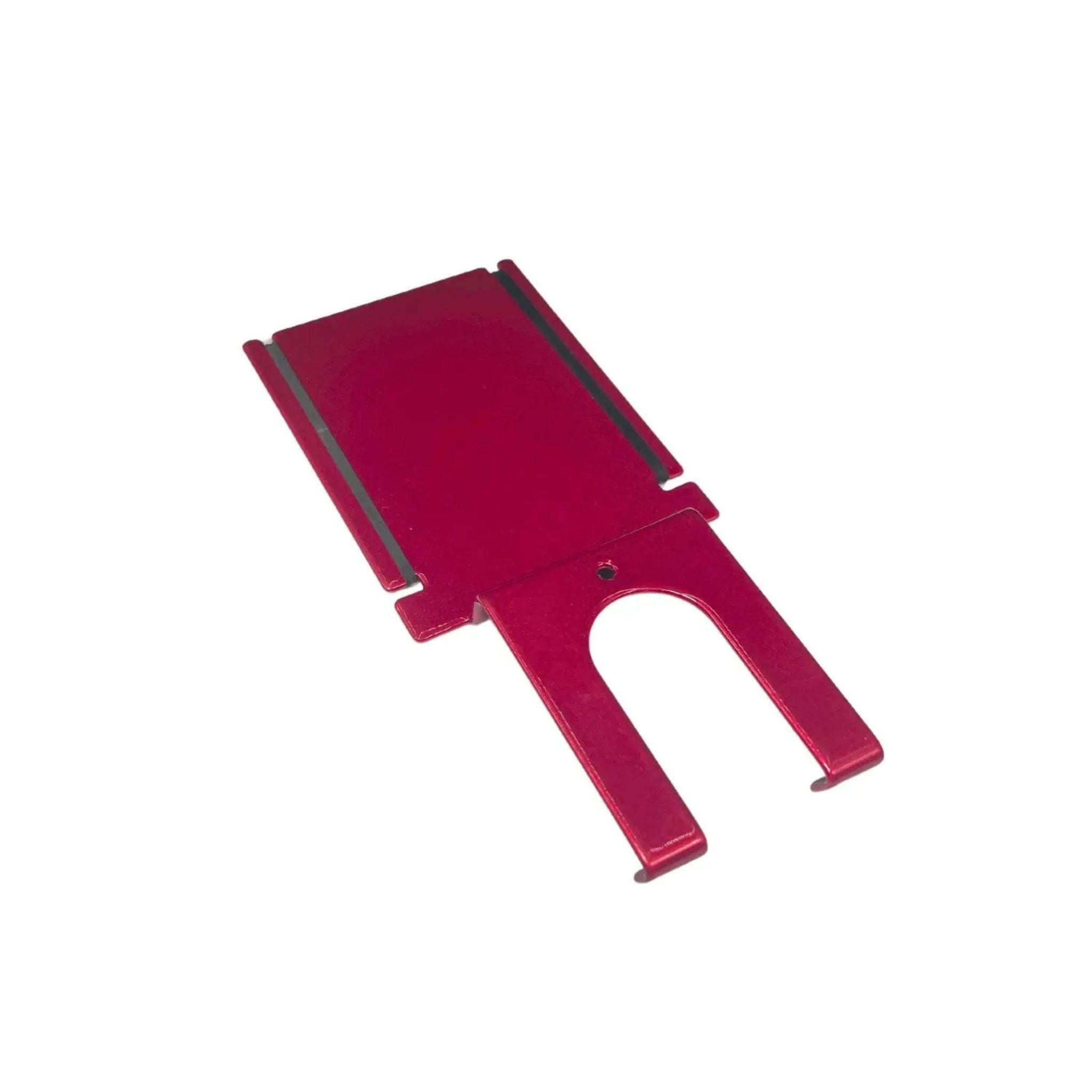 Black CosmoGlo Phone Clip part designed for secure phone attachment, compatible with various smartphones.