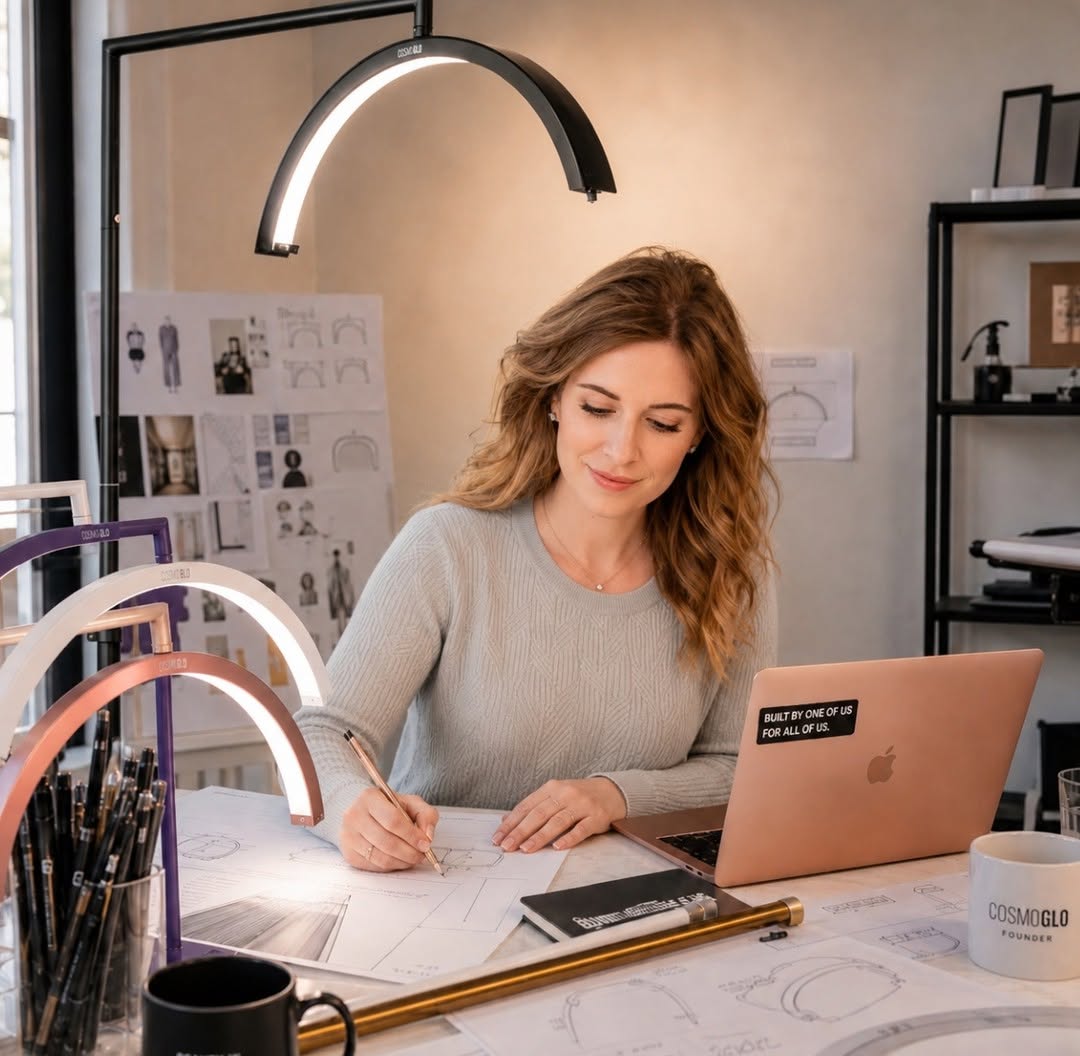 Mary Harcourt created a new category of lighting: 35,000 Studios lit, Several Patent Wins later - Why CosmoGlo is the Only Professional Beauty Light Built From the Inside Out