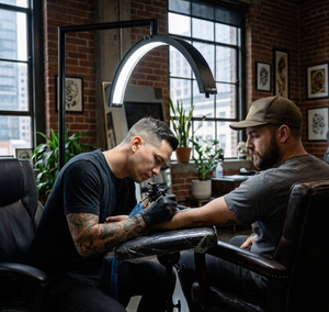 shadow-free lighting for tattoo, fine lines, lighting, tattoo artist equipment essentials