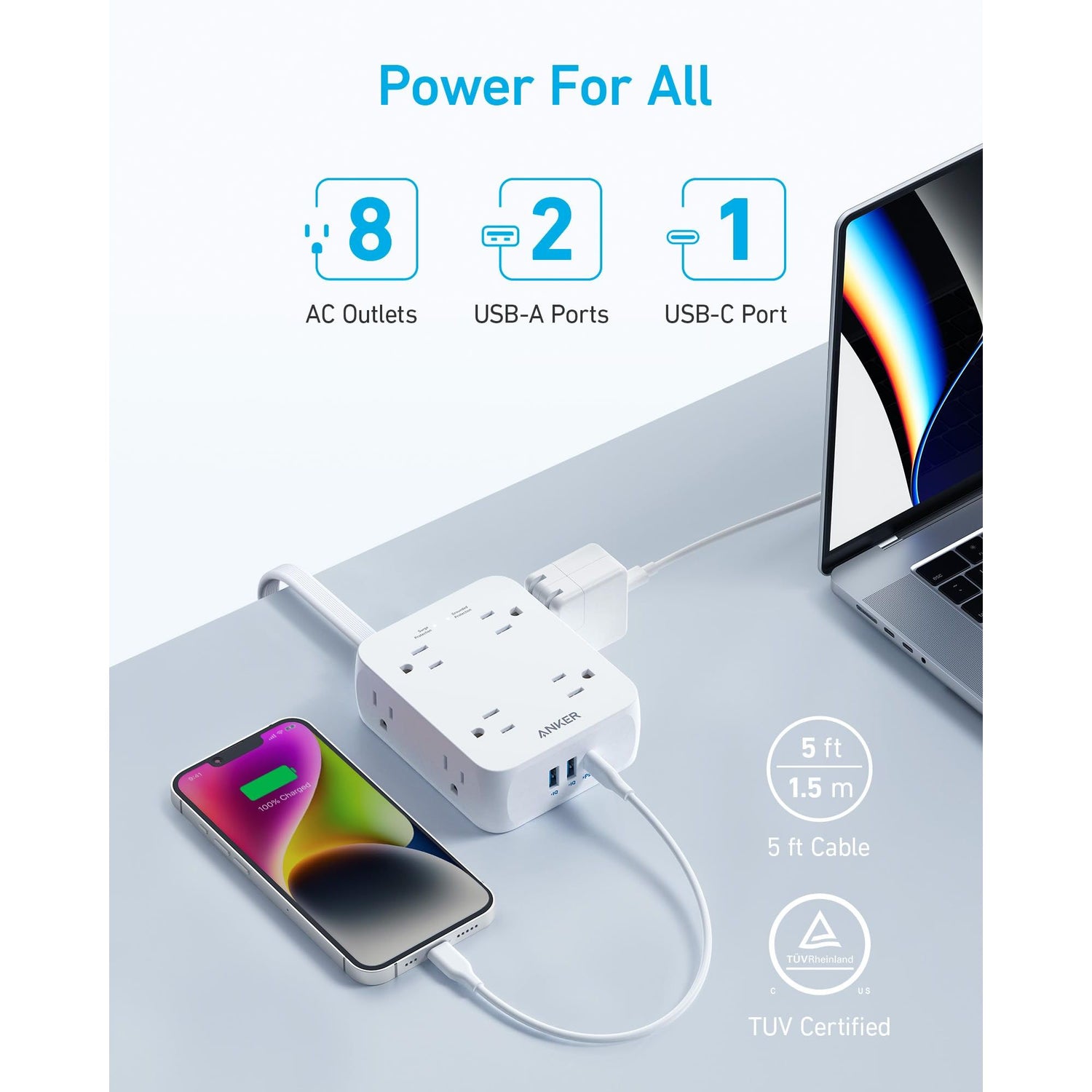 Anker <b>341</b> USB Power Strip - CosmoGloⓇ