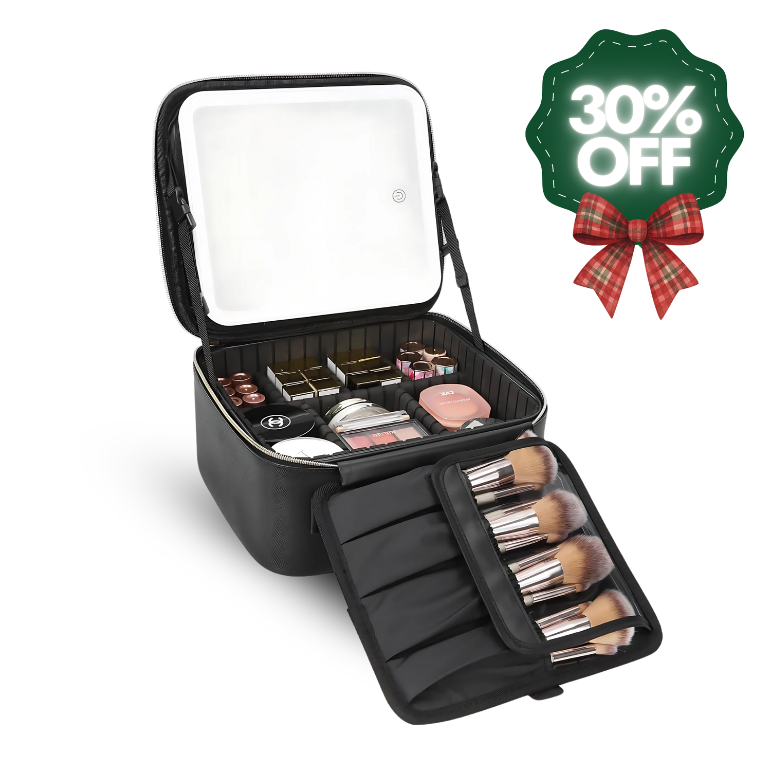 Lighted Makeup Case with Mirror