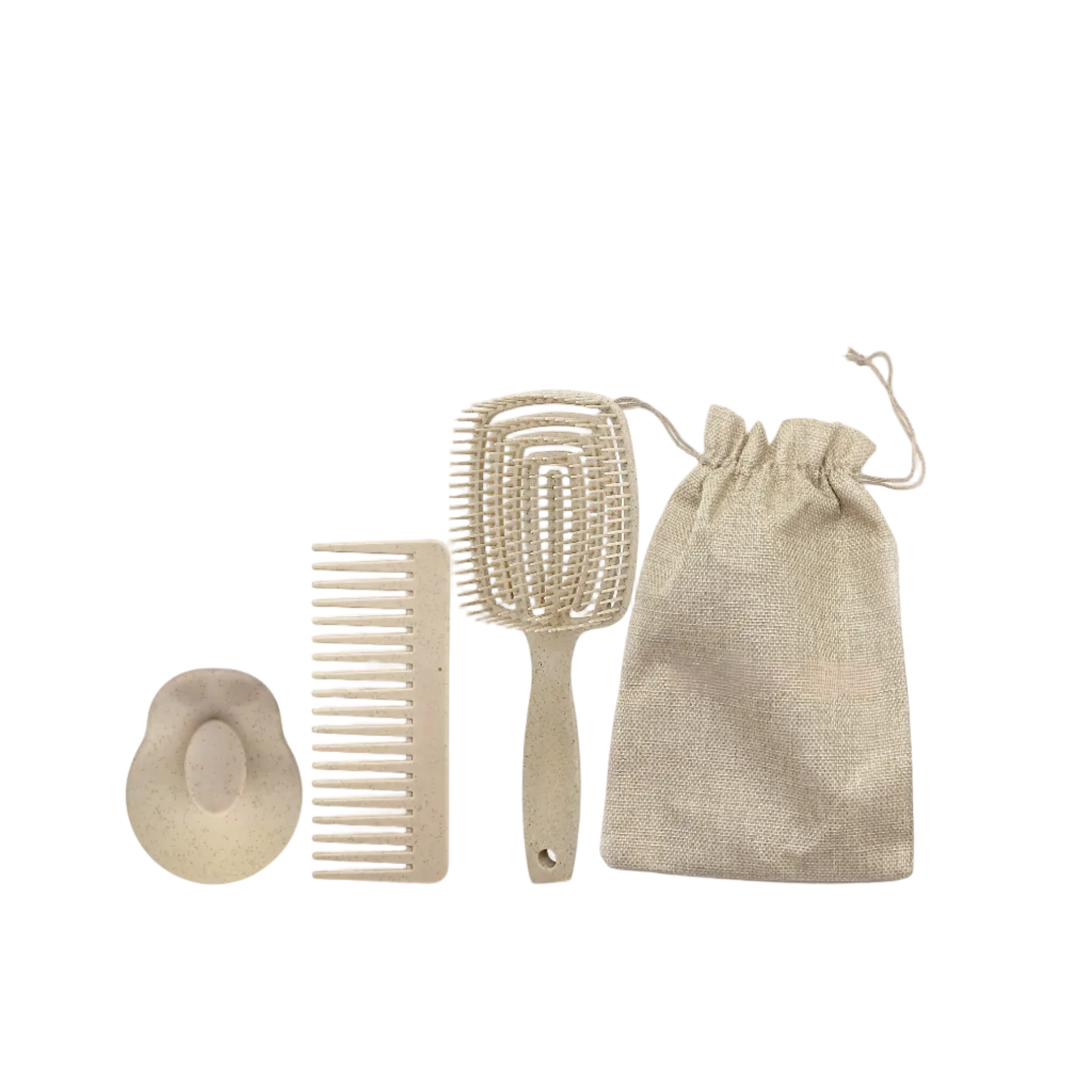 CosmoGloⓇ Hair Brush Kit with multiple brushes for styling and detangling, displayed on a white background.