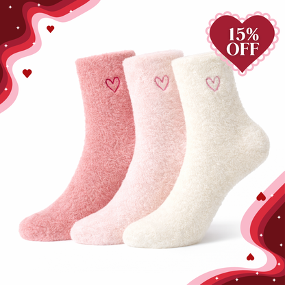 CosmoGlo Heart Cozy Socks (3-Pack)