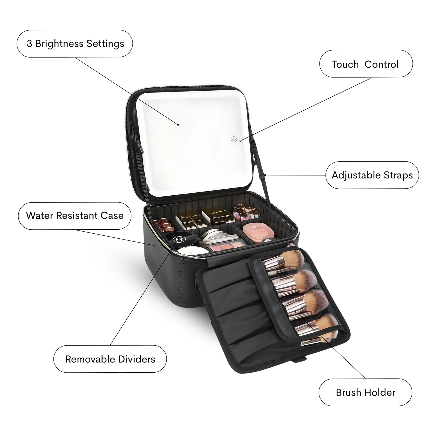 Glo on the go bundle with mirror, car visor, and make up kit