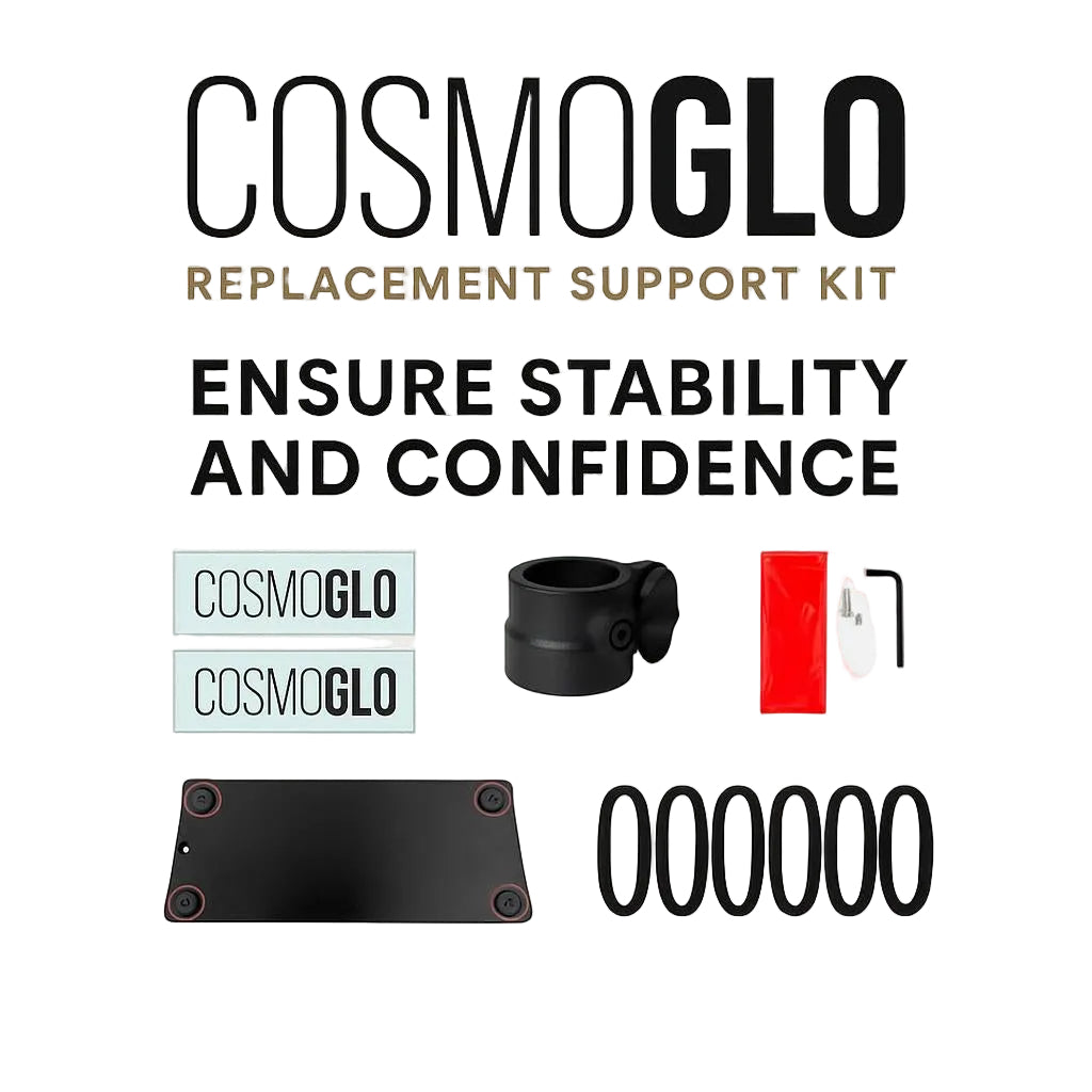 CosmoGlo Replacement Support Kit parts, including supports and connectors, designed for easy installation and reliable performance.
