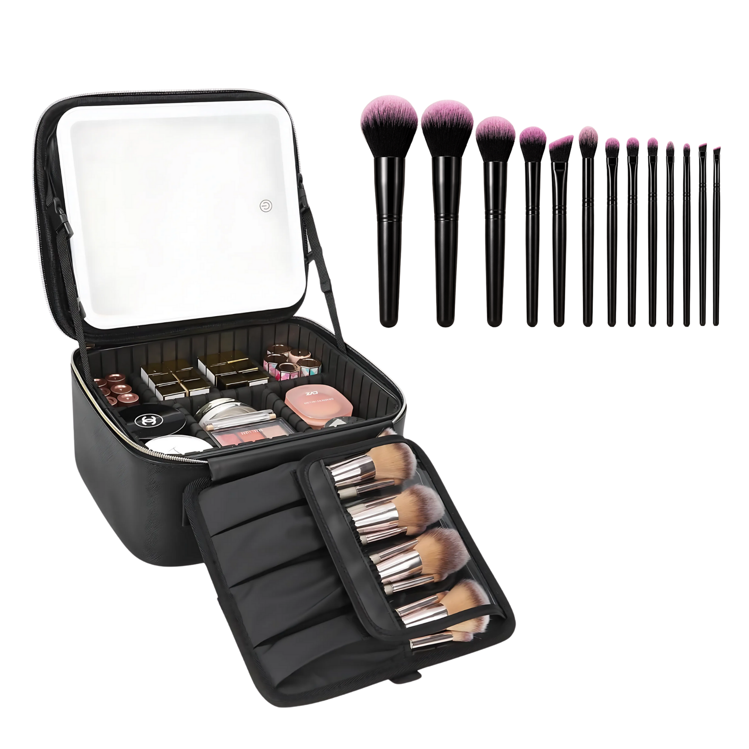 CosmoGlo Lighted Makeup Case with Mirror