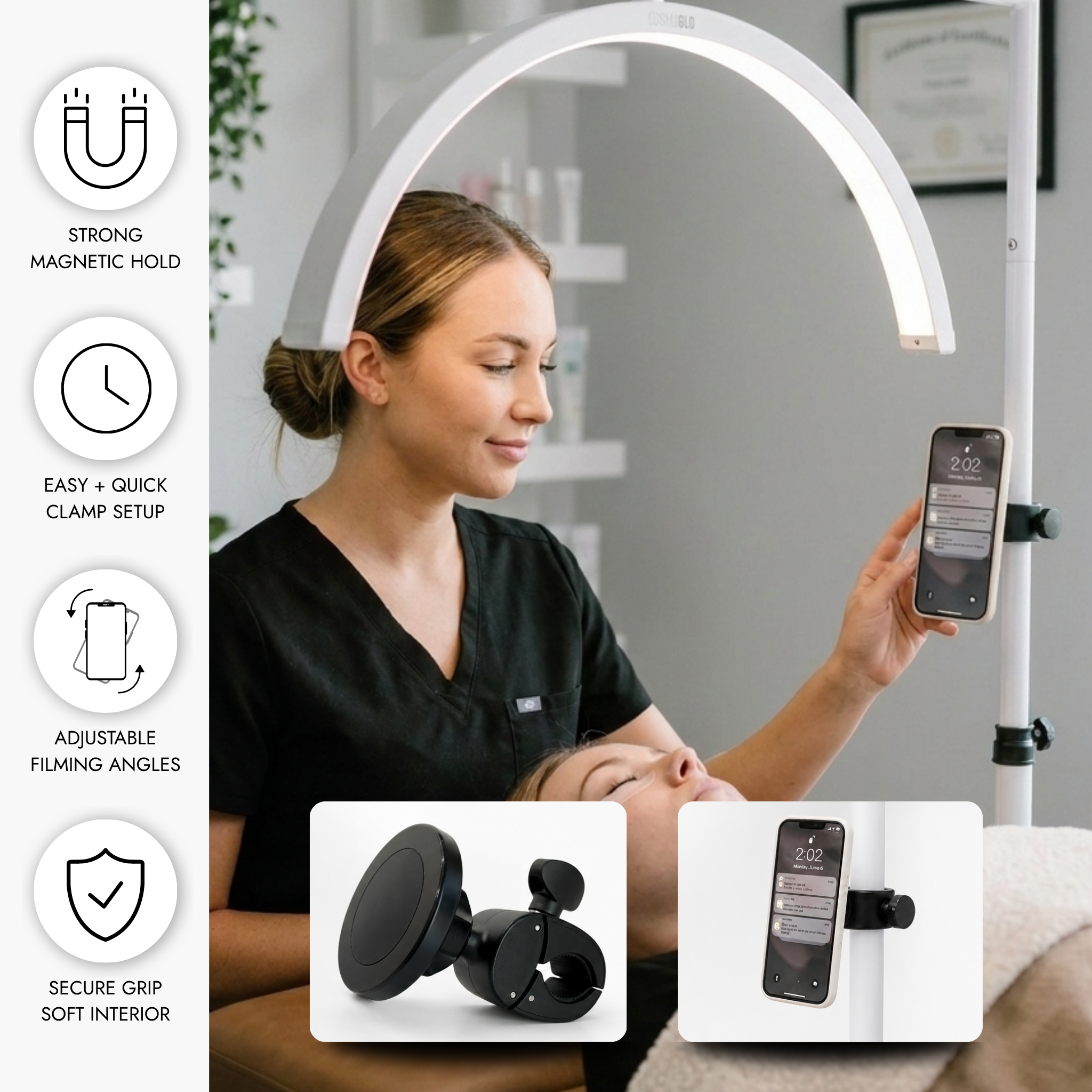 Magnetic Phone Holder Clamp