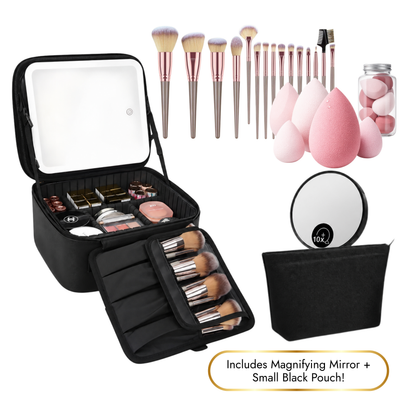 Lighted Makeup Case with Mirror