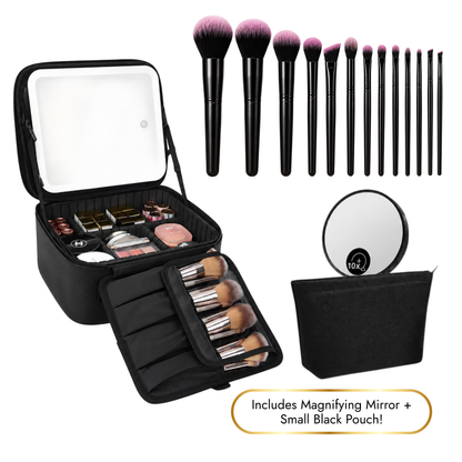 Lighted Makeup Case with Mirror
