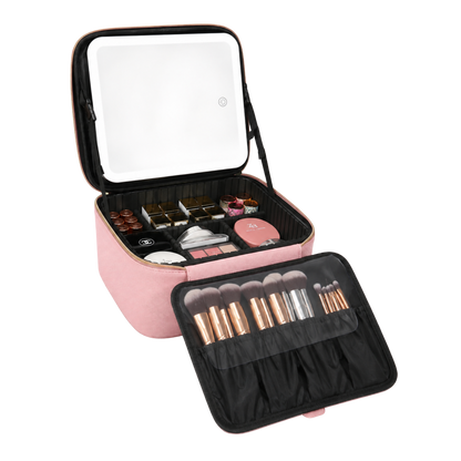 Lighted Makeup Case with Mirror
