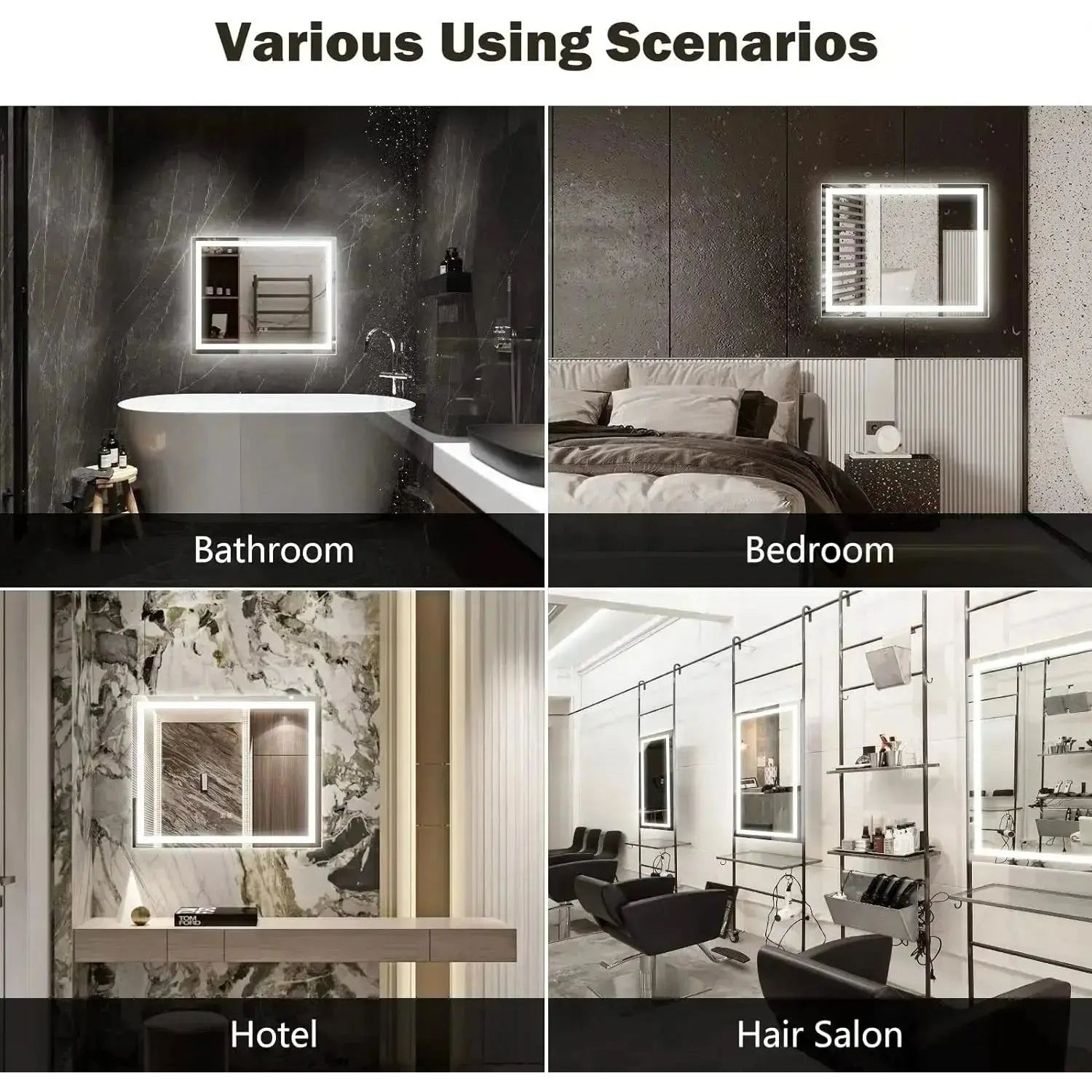 Compact Center Glow LED Bathroom Mirror - CosmoGloⓇ