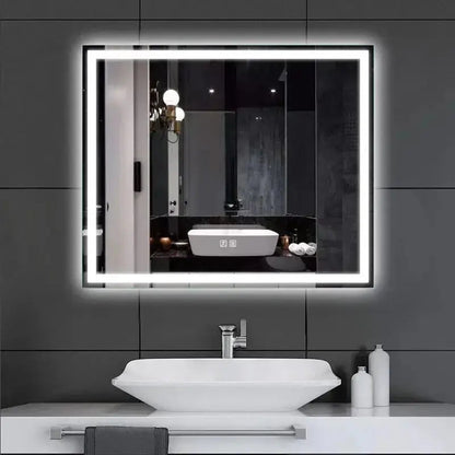 Compact Center Glow LED Bathroom Mirror - CosmoGloⓇ