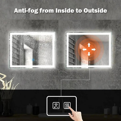 24 x 32  Inch Center Glow LED Bathroom Mirror - CosmoGloⓇ