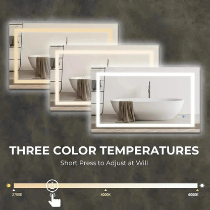 Compact Center Glow LED Bathroom Mirror - CosmoGloⓇ
