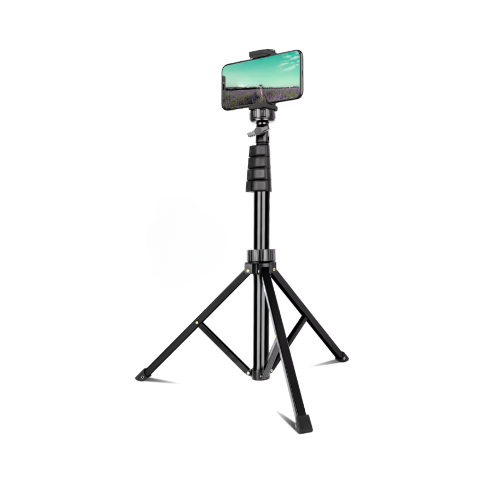 CosmoGloⓇ Content Filming Tripod showing adjustable legs and camera mount for stable video recording or photography.