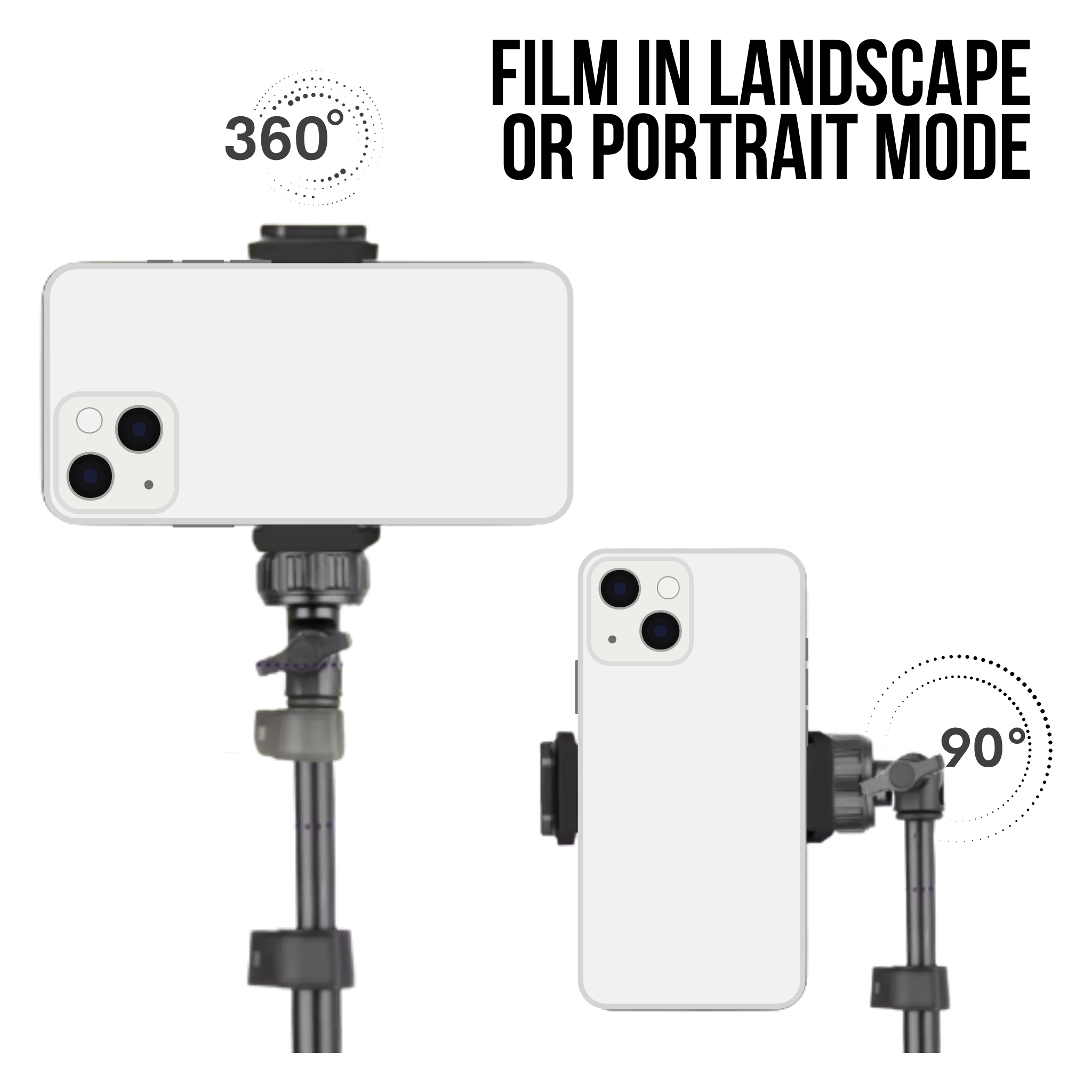CosmoGloⓇ content filming tripod with adjustable legs and fluid head for stable video recording and photography.