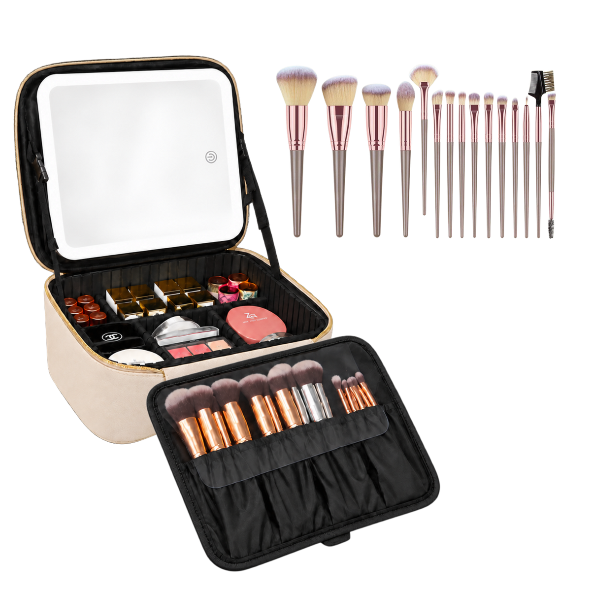 Lighted Makeup Case with Mirror