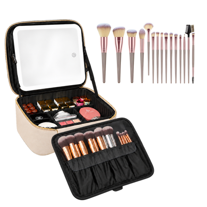 Lighted Makeup Case with Mirror