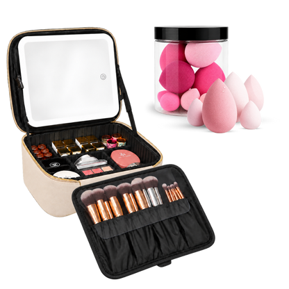 Lighted Makeup Case with Mirror