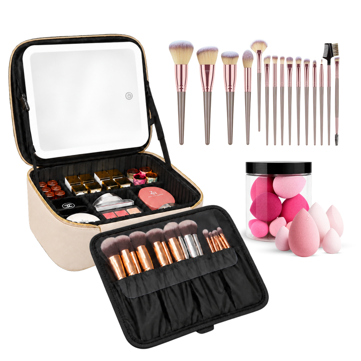 Lighted Makeup Case with Mirror