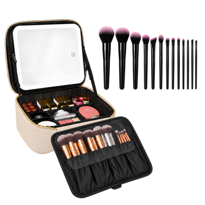 Lighted Makeup Case with Mirror