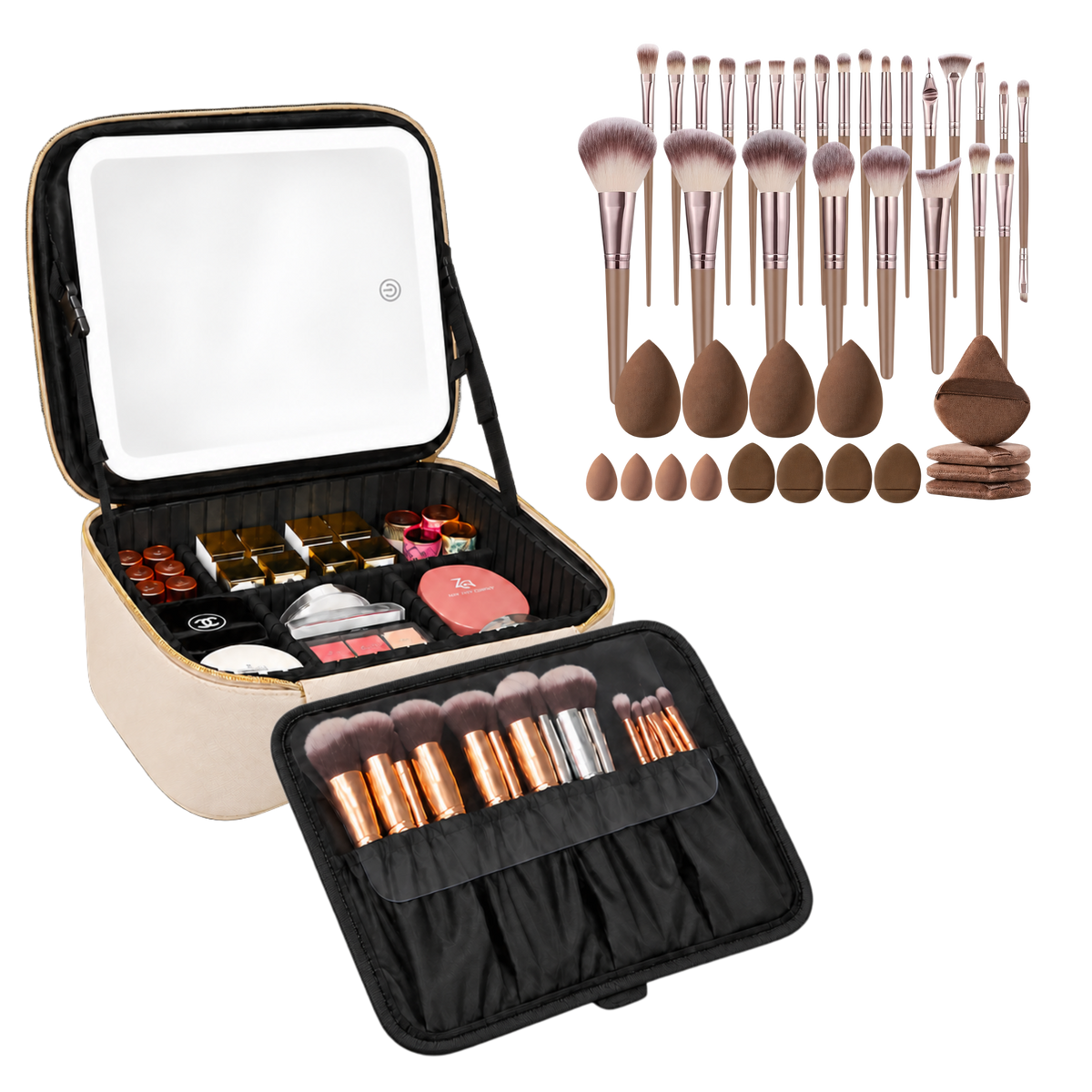 Lighted Makeup Case with Mirror