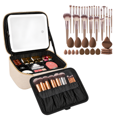Lighted Makeup Case with Mirror