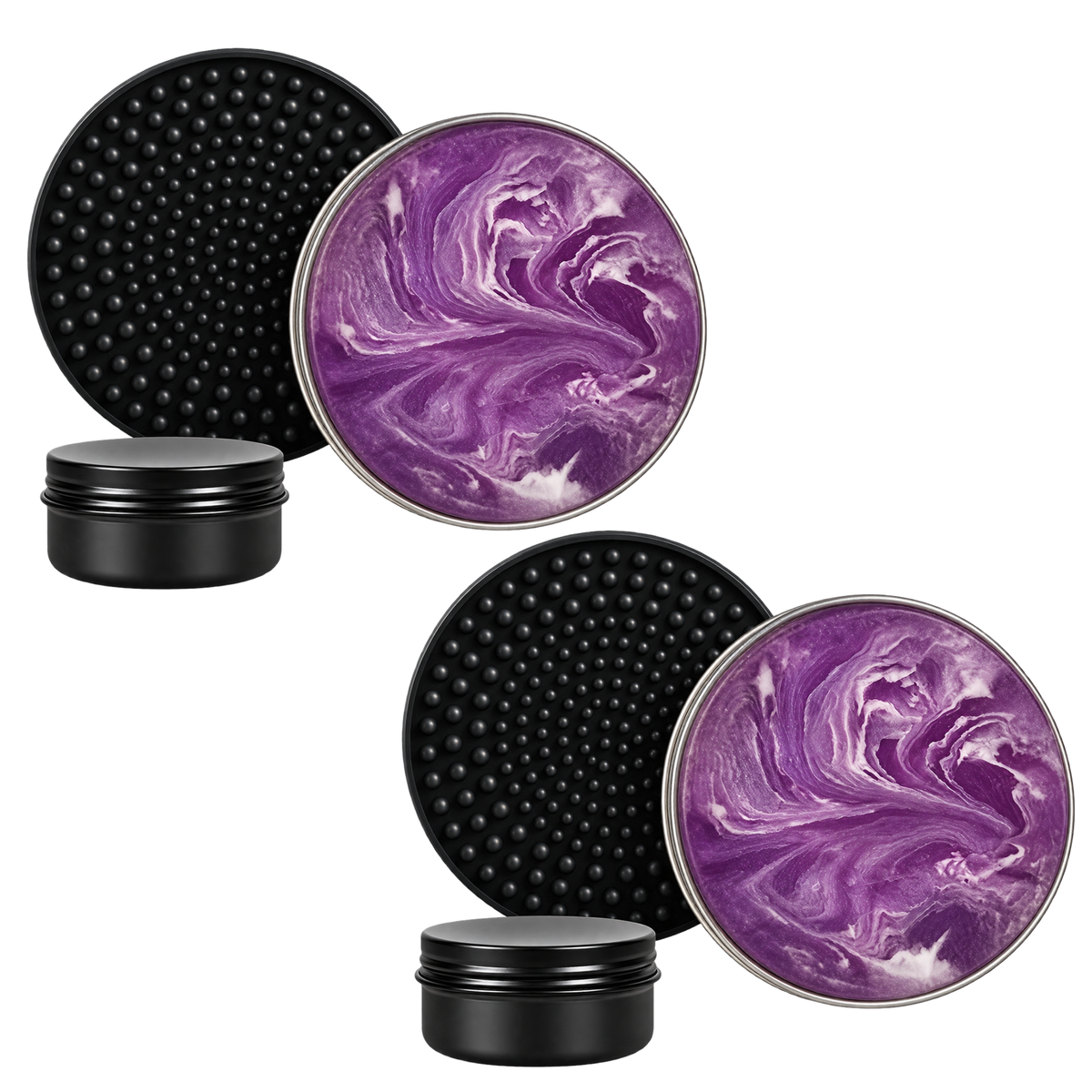 CosmoGlo   | Solid Brush &amp; Sponge Cleanser with Silicone Scrubber