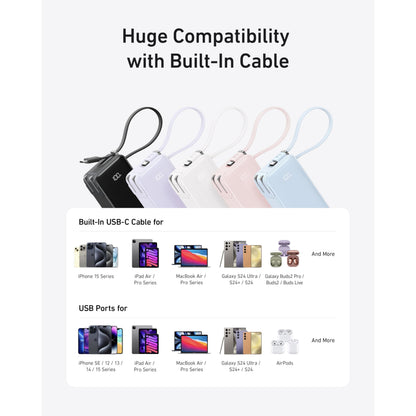 Anker Power Bank (10K, Fusion, Built-In Cable) - CosmoGloⓇ