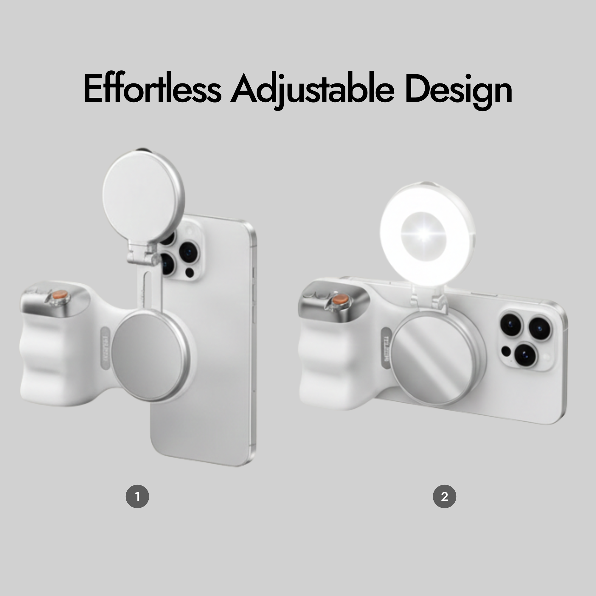 Fun Shot Magnetic Grip2 accessory by CosmoGloⓇ, featuring a compact magnetic mount designed for versatile camera and device attachment.