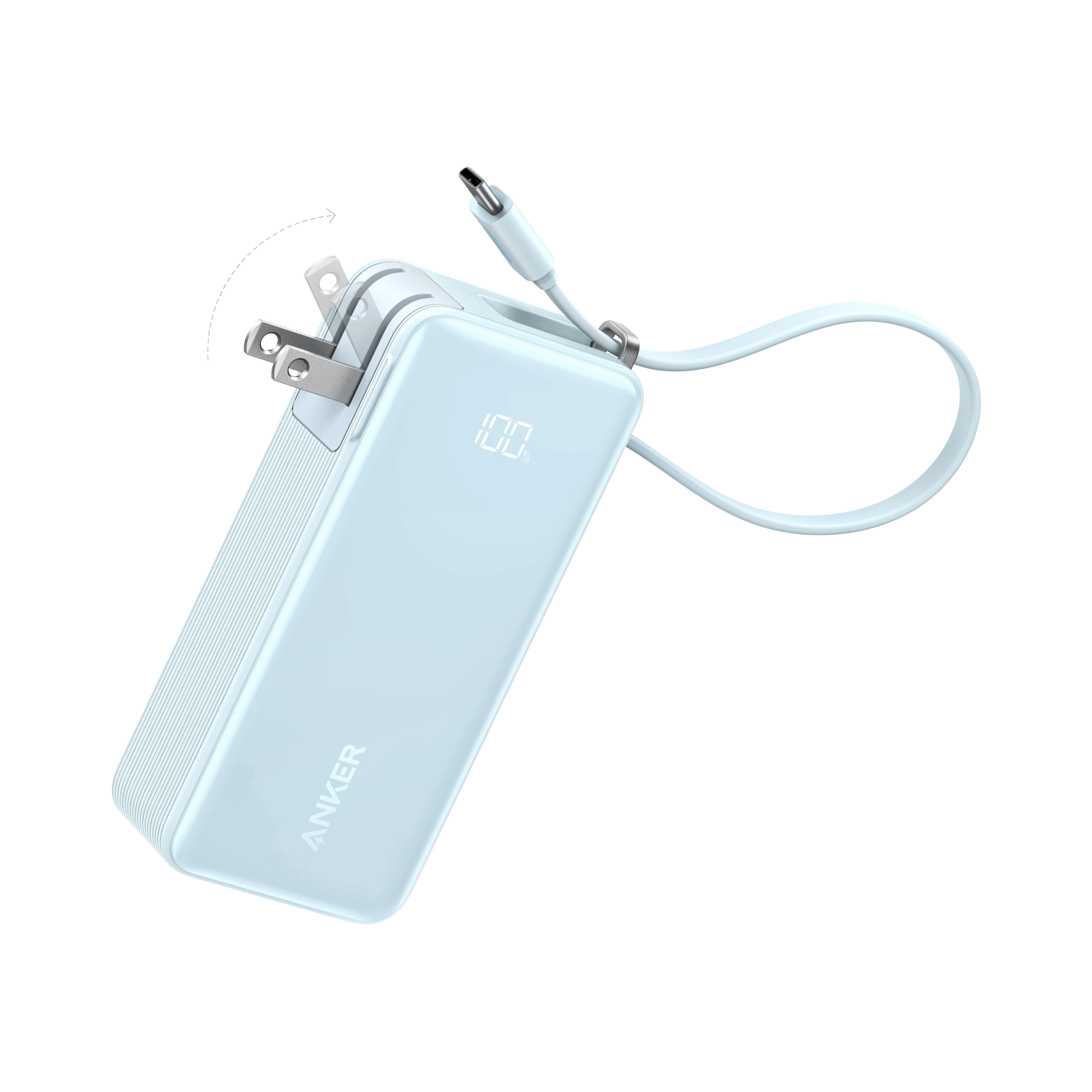 Anker Power Bank (10K, Fusion, Built-In Cable) - CosmoGloⓇ