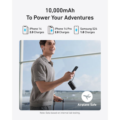Anker Power Bank (10K, Fusion, Built-In Cable) - CosmoGloⓇ