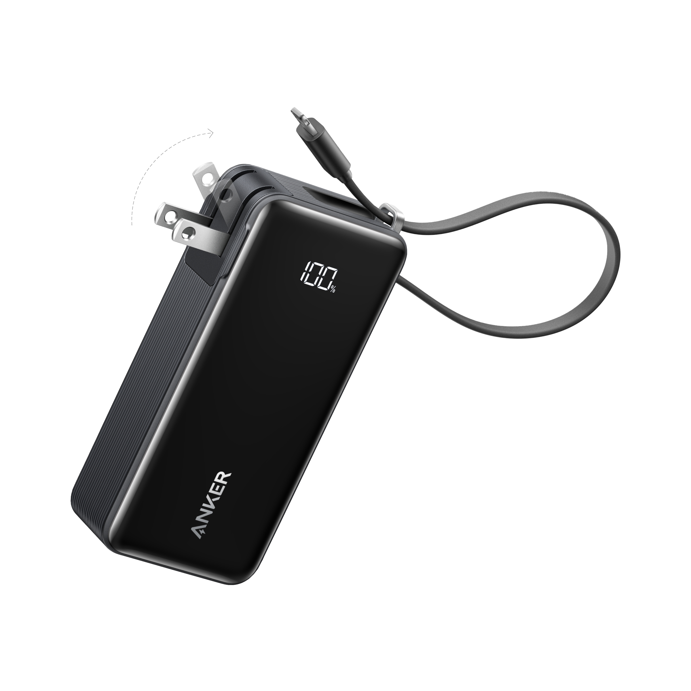 Anker Power Bank (10K, Fusion, Built-In Cable) - CosmoGloⓇ